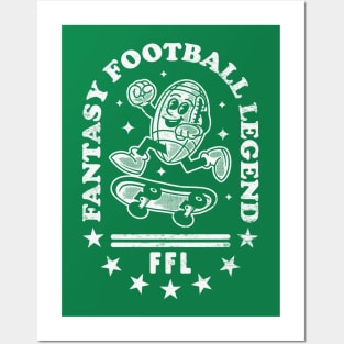 Fantasy Football Legend: Funny Vintage Touchdowns Posters and Art